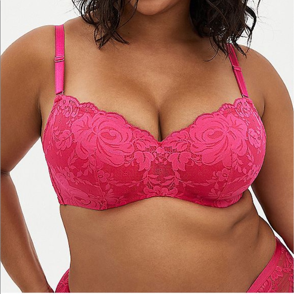 Torrid balconette bra 44DDD hot pink